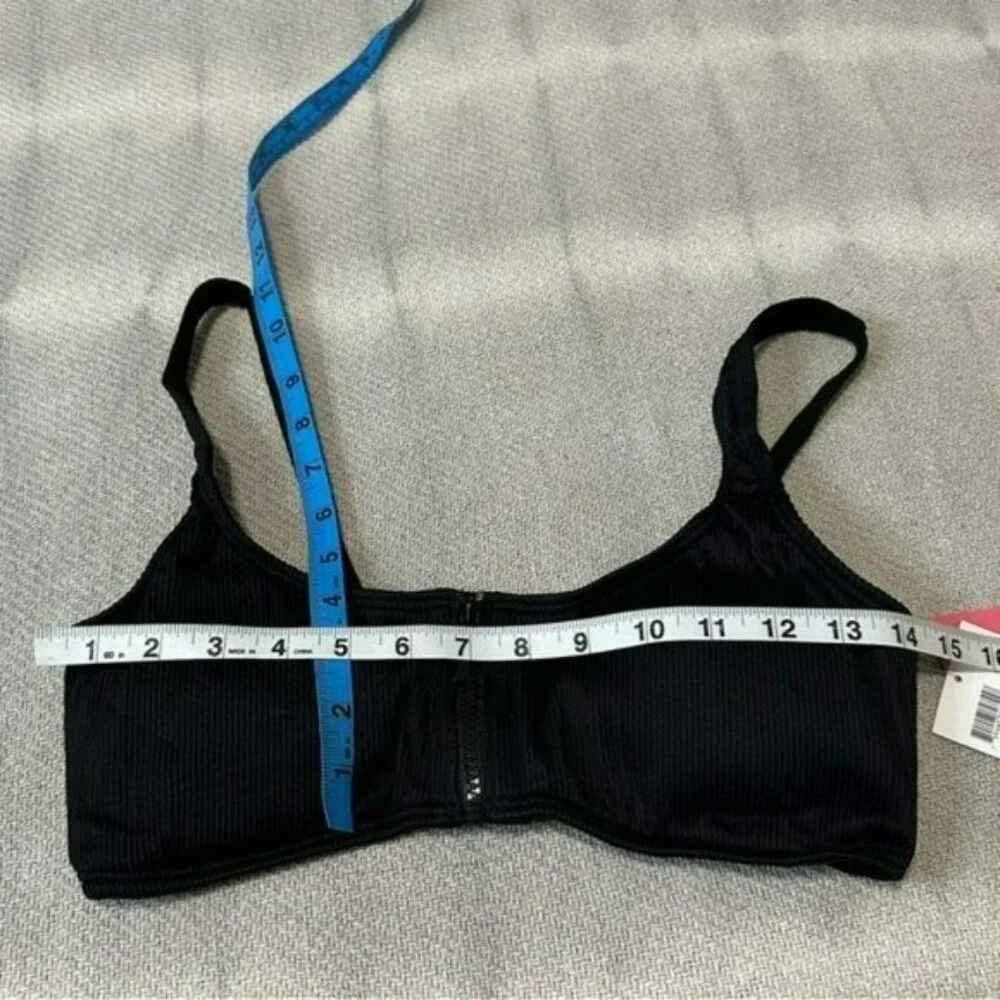 Kate Spade Marco Island Swim Bikini Top Black Size Medium NWT Black